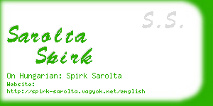 sarolta spirk business card